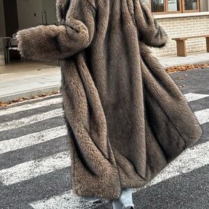 Long Faux Fur Coat - NWOT